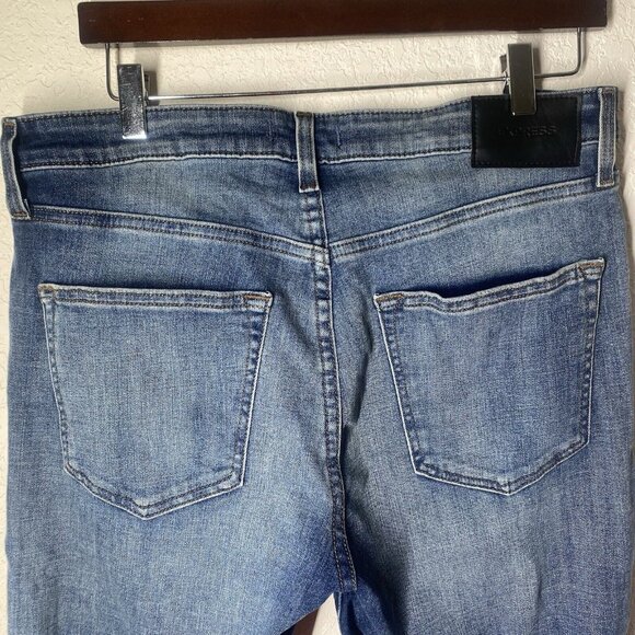 Express Mens Hyper Stretch Athletic Slim Jeans 31x32 Denim Blue - Picture 8 of 11
